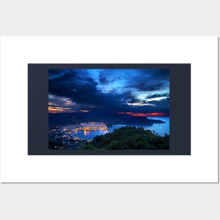 Skopelos island twilight Posters and Art